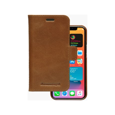 dbramante1928 Lynge - Flip cover for mobile phone - full-grain leather - tan - for Apple iPhone 12 mini - 3