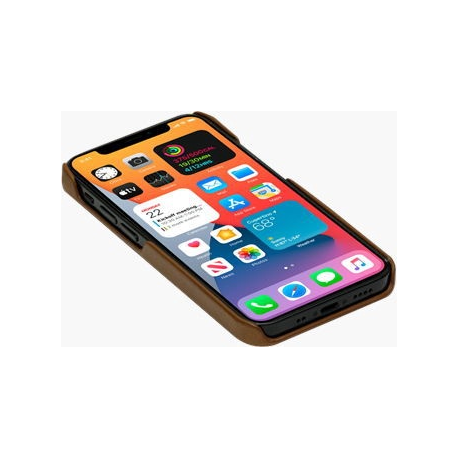 dbramante1928 Lynge - Flip cover for mobile phone - full-grain leather - tan - for Apple iPhone 12 mini - 7