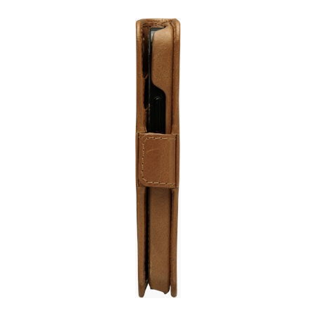 dbramante1928 Lynge - Flip cover for mobile phone - full-grain leather - tan - for Apple iPhone 12 mini - 10