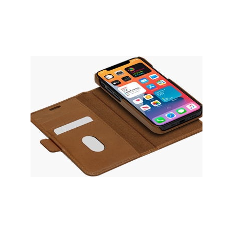 dbramante1928 Lynge - Flip cover for mobile phone - full-grain leather - tan - for Apple iPhone 12 mini - 11
