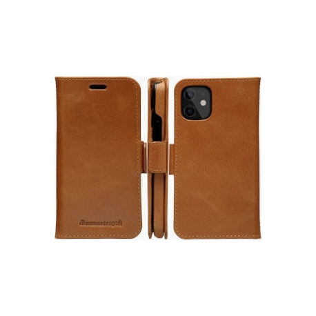 dbramante1928 Lynge - Flip cover for mobile phone - full-grain leather - tan - for Apple iPhone 12 mini - 12