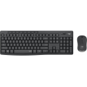Logitech MK295 Silent - Keyboard and mouse set - wireless - 2.4 GHz - Russian - graphite