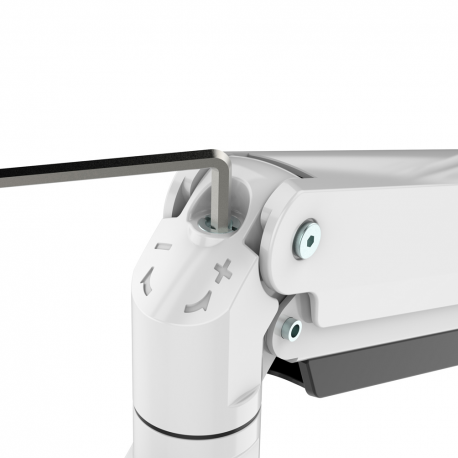 Neomounts by Newstar Select NM-D775DX3 - Mounting kit - for 3 LCD displays (full-motion) - white - screen size: 17"-24" - clamp mountable, grommet, desk-mountable - 10