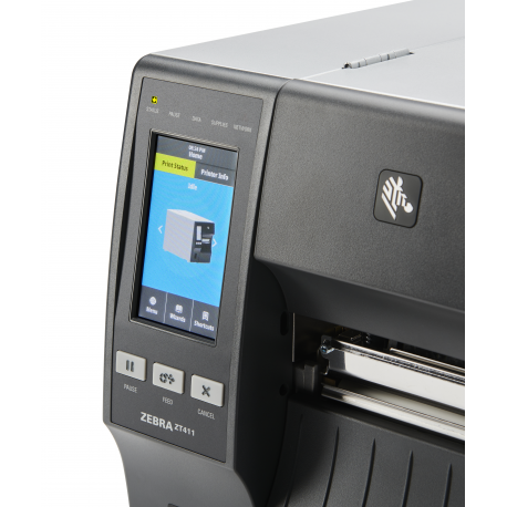 Zebra ZT400 Series ZT411 - Label printer - direct thermal  /  thermal transfer - Roll (10.8cm) - 600 dpi - up to 102 mm / sec - USB 2.0, LAN, serial, USB host, Bluetooth 4.1 - rewinder, peeler - 4