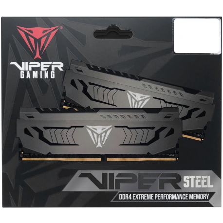 Patriot Extreme Performance Viper Steel - DDR4 - kit - 32 GB: 2 x 16 GB - DIMM 288-pin - 3200 MHz  /  PC4-25600 - CL16 - 1.35 V - unbuffered - non-ECC - gunmetal gray - 5