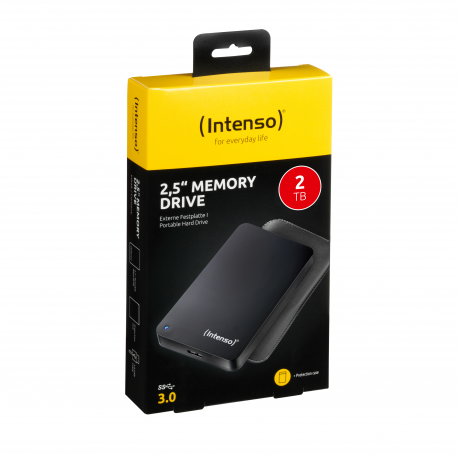 Intenso Memory Drive - Hard drive - 2 TB - external (portable) - 2.5" - USB 3.0 - 5400 rpm - buffer: 8 MB - black - 9