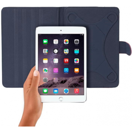 Riva Case Biscayne 3317 Universal - Flip cover for tablet - polyester - red - 10.1" - 8