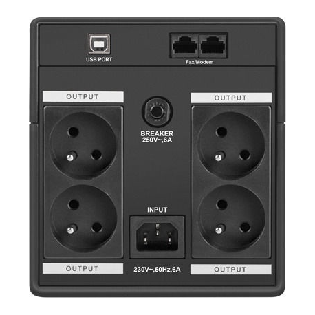 Armac Home H/1500F/LED - UPS - AC 230 V - 1500 VA 9 Ah 9 Ah - USB - output connectors: 4 - 5