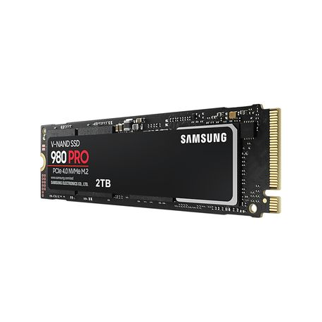 Samsung 980 PRO MZ-V8P2T0BW - SSD - encrypted - 2 TB - internal - M.2 2280 - PCIe 4.0 x4 (NVMe) - buffer: 2 GB - 256-bit AES - TCG Opal Encryption - 2