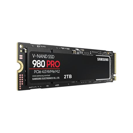 Samsung 980 PRO MZ-V8P2T0BW - SSD - encrypted - 2 TB - internal - M.2 2280 - PCIe 4.0 x4 (NVMe) - buffer: 2 GB - 256-bit AES - TCG Opal Encryption - 3