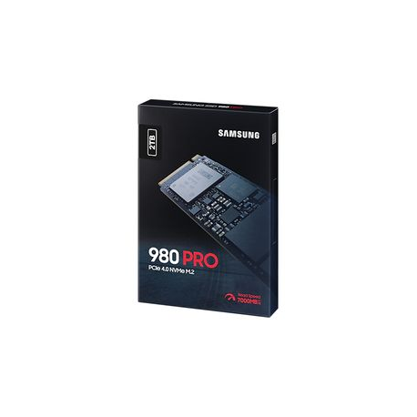 Samsung 980 PRO MZ-V8P2T0BW - SSD - encrypted - 2 TB - internal - M.2 2280 - PCIe 4.0 x4 (NVMe) - buffer: 2 GB - 256-bit AES - TCG Opal Encryption - 6