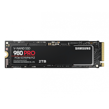 Samsung 980 PRO MZ-V8P2T0BW - SSD - encrypted - 2 TB - internal - M.2 2280 - PCIe 4.0 x4 (NVMe) - buffer: 2 GB - 256-bit AES - TCG Opal Encryption - 18