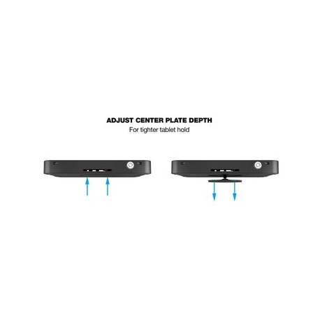 Multibrackets M - Mounting component (adjustable mount) - for tablet (Anti-Theft) - lockable - rubber, steel, ethylene vinyl acetate (EVA) - black - screen size: 7"-13" - mounting interface: 75 x 75 mm - VESA bracket mounting - 23
