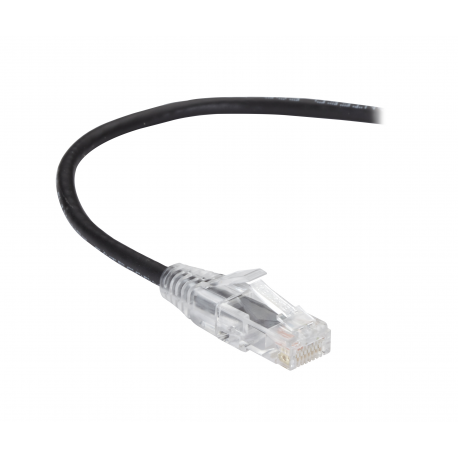 Black Box Slim-Net - Patch cable - RJ-45 (M) to RJ-45 (M) - 61 cm - UTP - CAT 6 - booted, molded, stranded - black - 0