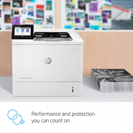 HP LaserJet Enterprise M611dn - Printer - B/W - Duplex - laser - A4/Legal - 1200 x 1200 dpi - up to 61 ppm - capacity: 650 sheets - USB 2.0, Gigabit LAN, USB 2.0 host - 25
