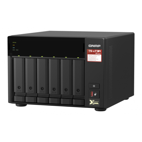 QNAP TS-673A - NAS server - 6 bays - SATA 6Gb/s - RAM 8 GB - Gigabit Ethernet / 2.5 Gigabit Ethernet - 9