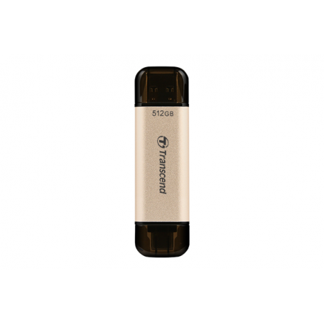 Transcend JetFlash 930C - USB flash drive - 512 GB - USB 3.2 Gen 1 / USB-C - gold - 0