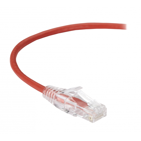 Black Box Slim-Net - Patch cable - RJ-45 (M) to RJ-45 (M) - 30 cm - UTP - CAT 6 - booted, molded, stranded - red - 0