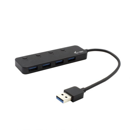 i-Tec USB 3.0 Metal HUB 4 Port with individual On / Off Switches - Hub - 4 x SuperSpeed USB 3.0 - desktop - 8