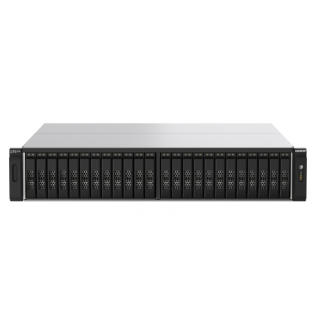 QNAP TS-H2490FU - NAS server - 24 bays - rack-mountable - PCI Express 3.0 x4 (NVMe) - RAID 0, 1, 5, 6, 10, 50, JBOD, 60 - RAM 64 GB - 25 Gigabit Ethernet - iSCSI - 0