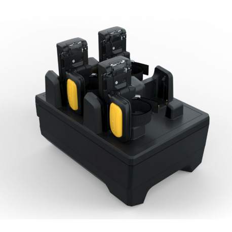 Zebra Four Slot Charge Only Cradle - Bar code scanner charging stand - output connectors: 4 - for Zebra RS5100 - 2