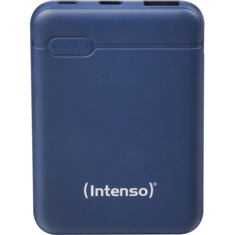 Intenso Powerbank XS5000 - Power bank - 5000 mAh - 2.1 A - 2 output connectors (USB, USB-C) - on cable: USB-C - blue - 0