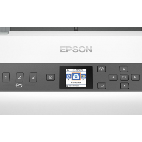 Epson WorkForce DS-730N - Document scanner - Contact Image Sensor (CIS) - Duplex - A4 / Legal - 600 dpi x 600 dpi - up to 40 ppm (mono)  /  up to 40 ppm (colour) - ADF (100 sheets) - up to 4500 scans per day - USB 2.0, Gigabit LAN - 6
