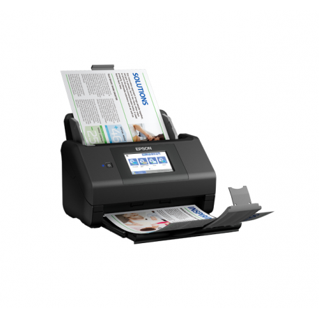 Epson WorkForce ES-580W - Document scanner - Contact Image Sensor (CIS) - Duplex - 215.9 x 6096 mm - 600 dpi x 600 dpi - up to 35 ppm (mono)  /  up to 35 ppm (colour) - ADF (100 sheets) - up to 4000 scans per day - USB 3.0, Wi-Fi(ac) - 4
