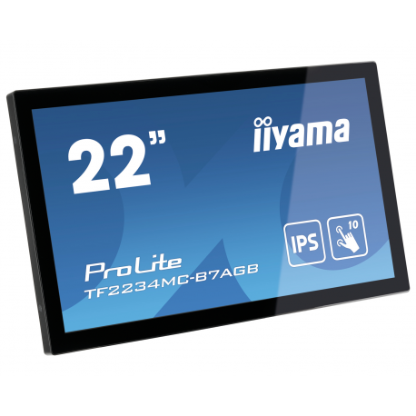 iiyama ProLite TF2234MC-B7AGB - LED monitor - 22" (21.5" viewable) - open frame - touchscreen - 1920 x 1080 Full HD (1080p) @ 60 Hz - IPS - 350 cd/m² - 1000:1 - 8 ms - HDMI, VGA, DisplayPort - black - 4