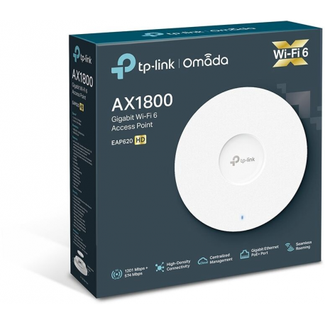 TP-Link EAP620 HD - Radio access point - Wi-Fi 6 - 2.4 GHz, 5 GHz - wall  /  ceiling mountable - 4