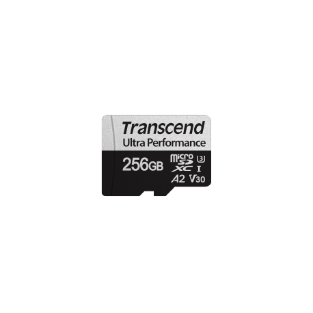 Transcend 340S - Flash memory card - 256 GB - A2  /  Video Class V30  /  UHS-I U3  /  Class10 - microSDXC - 1