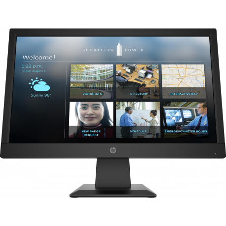 HP P19b G4 - P-Series - LED monitor - 18.5" - 1366 x 768 WXGA @ 60 Hz - TN - 200 cd / m² - 600:1 - 5 ms - HDMI, VGA - jack black - 6