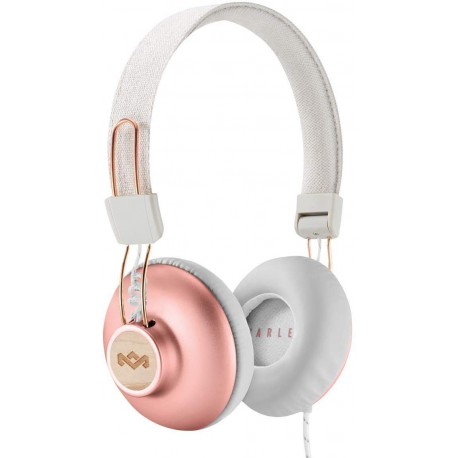 House of Marley Positive Vibration - 2.0 - headphones with mic - on-ear - wired - 3.5 mm jack - copper - 0