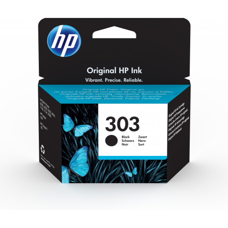 HP 303 - 4 ml - black - original - ink cartridge - for Envy Photo 62XX, Photo 71XX, Photo 78XX; Tango; Tango X - 2