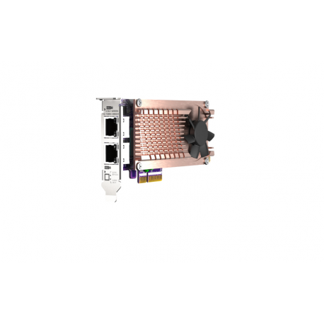 QNAP QM2-2P2G2T - Storage controller - M.2 - M.2 NVMe Card  /  PCIe 3.0 (NVMe) low profile - PCIe 3.0 x4, 2.5 Gigabit Ethernet - for QNAP QVP-63, TS-453, 473, 673, 832, 873, TVS-672, 872; VioStor QVP-85 - 1