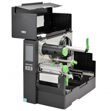 TSC MH341P - Label printer - direct thermal  /  thermal transfer - Roll (11.4 cm) - 300 dpi - up to 305 mm / sec - USB 2.0, LAN, serial, USB host - rewinder - 1