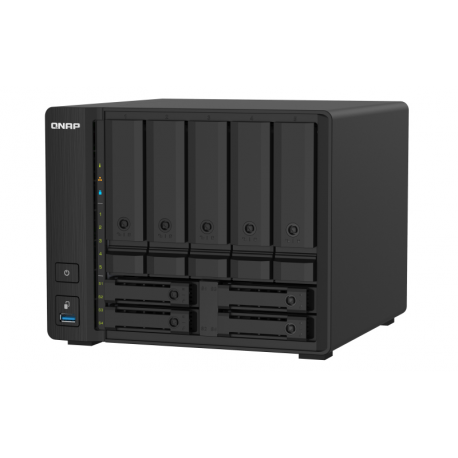 QNAP TS-932PX - NAS server - 9 bays - SATA 6Gb/s - RAID 0, 1, 5, 6, 10, 50, JBOD, 5 hot spare, 6 hot spare, 60, 50 hot spare, 10 hot spare, 1 hot spare, 60 hot spare - RAM 4 GB - Gigabit Ethernet / 2.5 Gigabit Ethernet / 10 Gigabit Ethernet - iSCSI - 7
