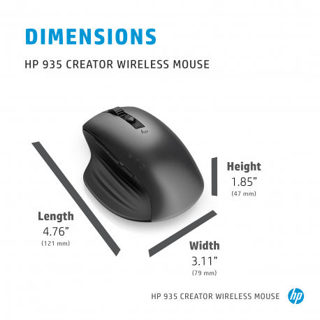 HP 935 Creator - Mouse - wireless - black - for EliteBook 850 G8 - 14