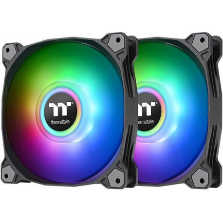 Thermaltake Pure Duo 14 ARGB Sync Radiator Fan - Case fan - 140 mm - black (pack of 2) - 0