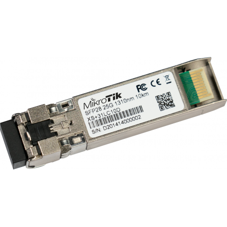 MikroTik XS+31LC10D - SFP28 transceiver module - SFP+/SFP28 / LC/UPC single-mode - up to 10 km - 1310 nm - 1