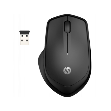 HP Silent 280M - Mouse - wireless - USB wireless receiver - jet black - for OMEN by HP Laptop 15; ENVY Laptop 13, 15; Laptop 14; Pavilion x360 Laptop - 0