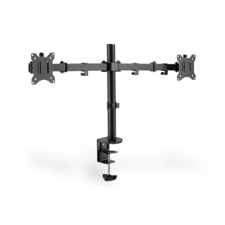 DIGITUS DA-90400 - Stand - for 2 LCD displays - steel - matte black - screen size: 15"-32" - desktop stand - 1