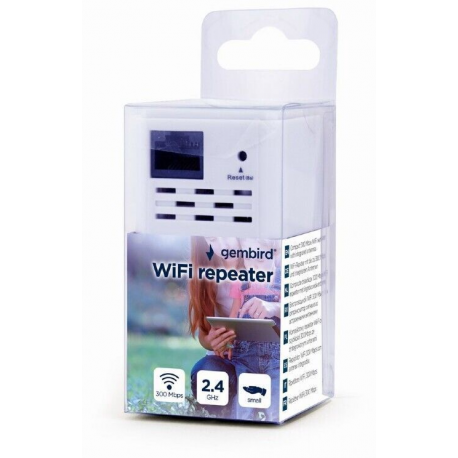 Gembird WNP-RP300-03 - Wi-Fi range extender - 100Mb LAN - Wi-Fi - 2.4 GHz - 2