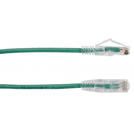 Black Box Slim-Net - Patch cable - RJ-45 (M) to RJ-45 (M) - 1.52 m - UTP - CAT 6 - booted, molded, stranded - green - 2