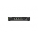 NETGEAR Plus GS305EP - Switch - smart - 5 x 10/100/1000 (4 PoE+) - desktop, wall-mountable - PoE+ (63 W)