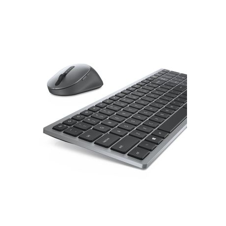 Dell Multi-Device Wireless Keyboard and Mouse Combo KM7120W - Keyboard and mouse set - wireless - 2.4 GHz, Bluetooth 5.0 - Pan Nordic - titan grey - for Latitude 3320, 3520, 7320 Detachable; XPS 13 9310 - 8