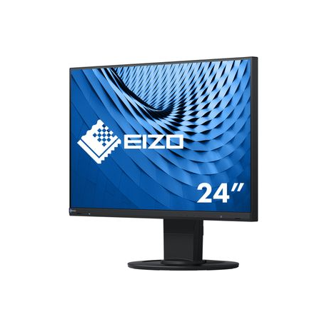 EIZO FlexScan EV2460 - LED monitor - 23.8" - 1920 x 1080 Full HD (1080p) - IPS - 250 cd / m² - 1000:1 - 5 ms - HDMI, DVI-D, VGA, DisplayPort - speakers - black - 0