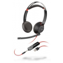 Poly - Plantronics Blackwire 5220 - 5200 Series - headset - on-ear - wired - USB, 3.5 mm jack