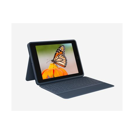 Logitech Rugged Combo 3 - Keyboard and folio case - Apple Smart connector - classic blue - for Apple 10.2-inch iPad (7th generation, 8th generation) - 10