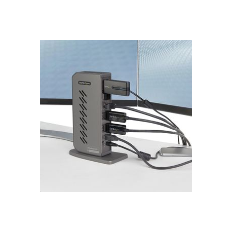StarTech.com USB-C USB-A Dock, Hybrid Universal USB 3.0 Docking Station for USB-C or USB-A Laptop, Dual Monitor 4K 60Hz HDMI/DisplayPort, 6x USB-A Hub, Gigabit Ethernet, USB 3.1/3.2 Gen 1 - Dual 4K USB-C Dock (DK30A2DHUUE) - Docking station - USB - 2 x HDMI, 2 x DP - GigE - 40 Watt - 6